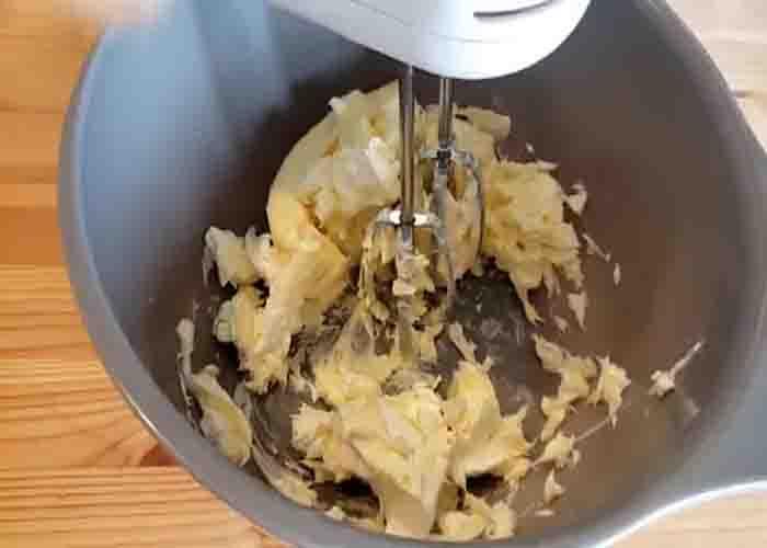 Making the lemon oatmeal cookie dough