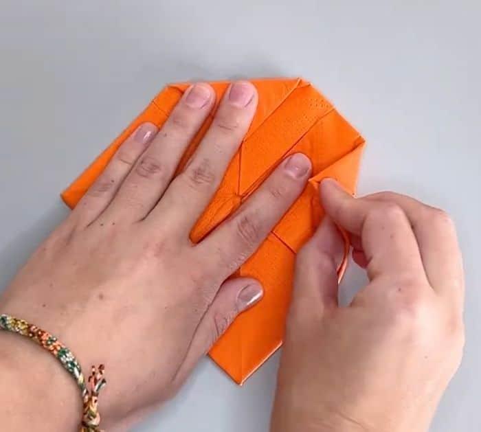 How to Fold a Pumpkin Napkin
