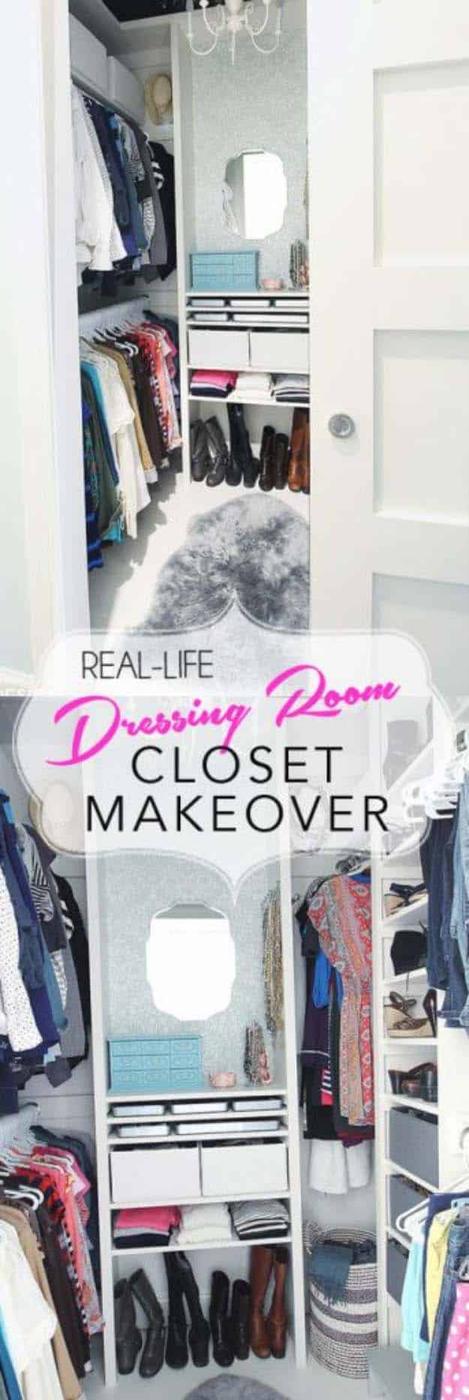From Cluttered Mess to Mini-Dressing Room, a closet organization idea worth trying this season and worth a look