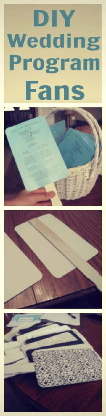 DIY Wedding Program Fans, a rustic outdoor element, a fast weekend build even for a novice and a keepsake worth handing down