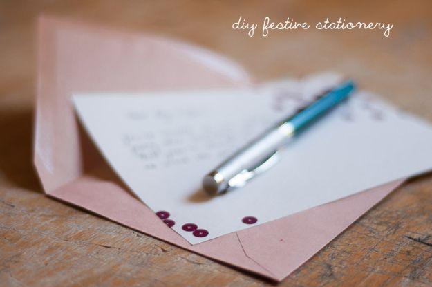 DIY Festive Stationery, quick enough to finish before nap time and an upgrade that feels far pricier than it was