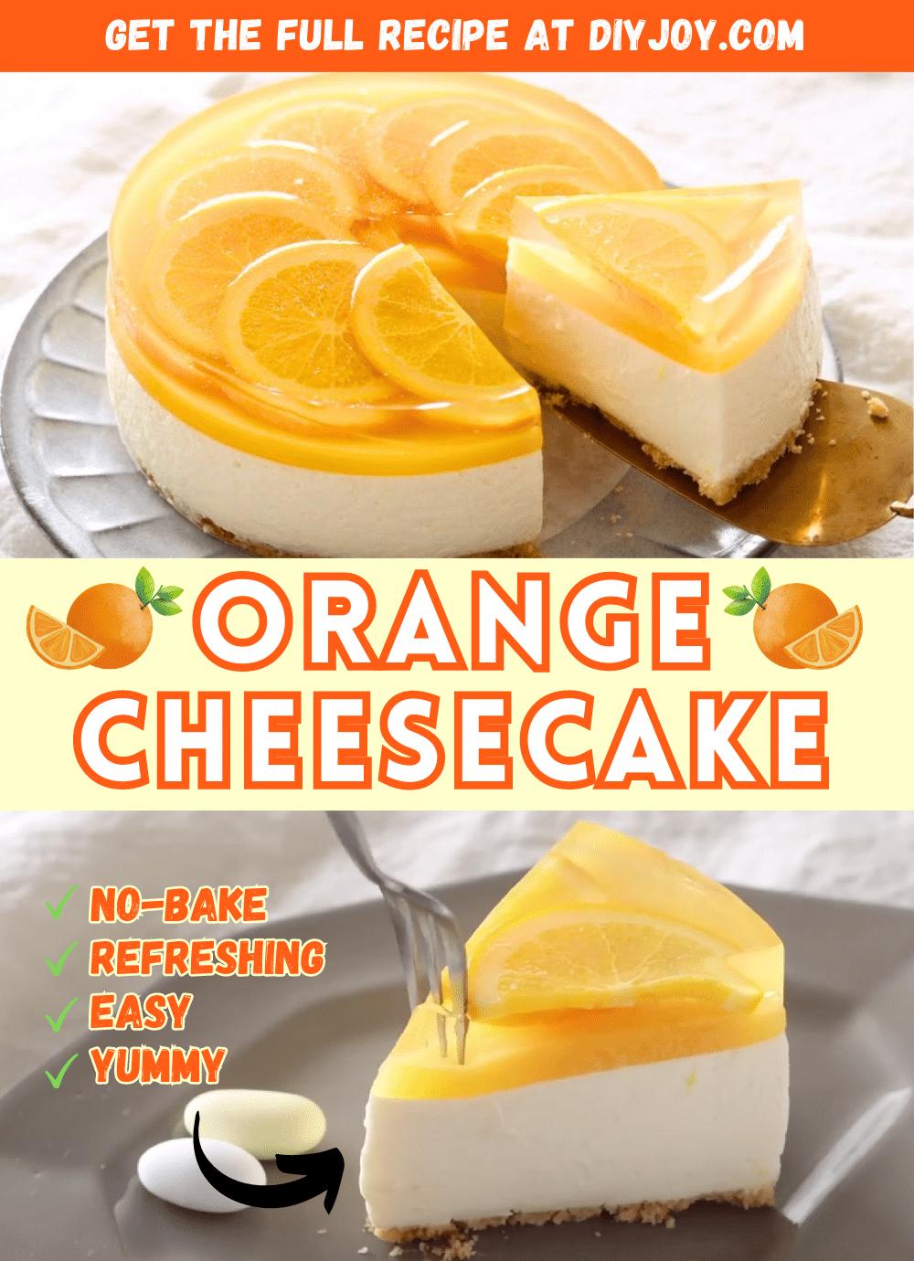 Easy No-Bake Orange Cheesecake Recipe
