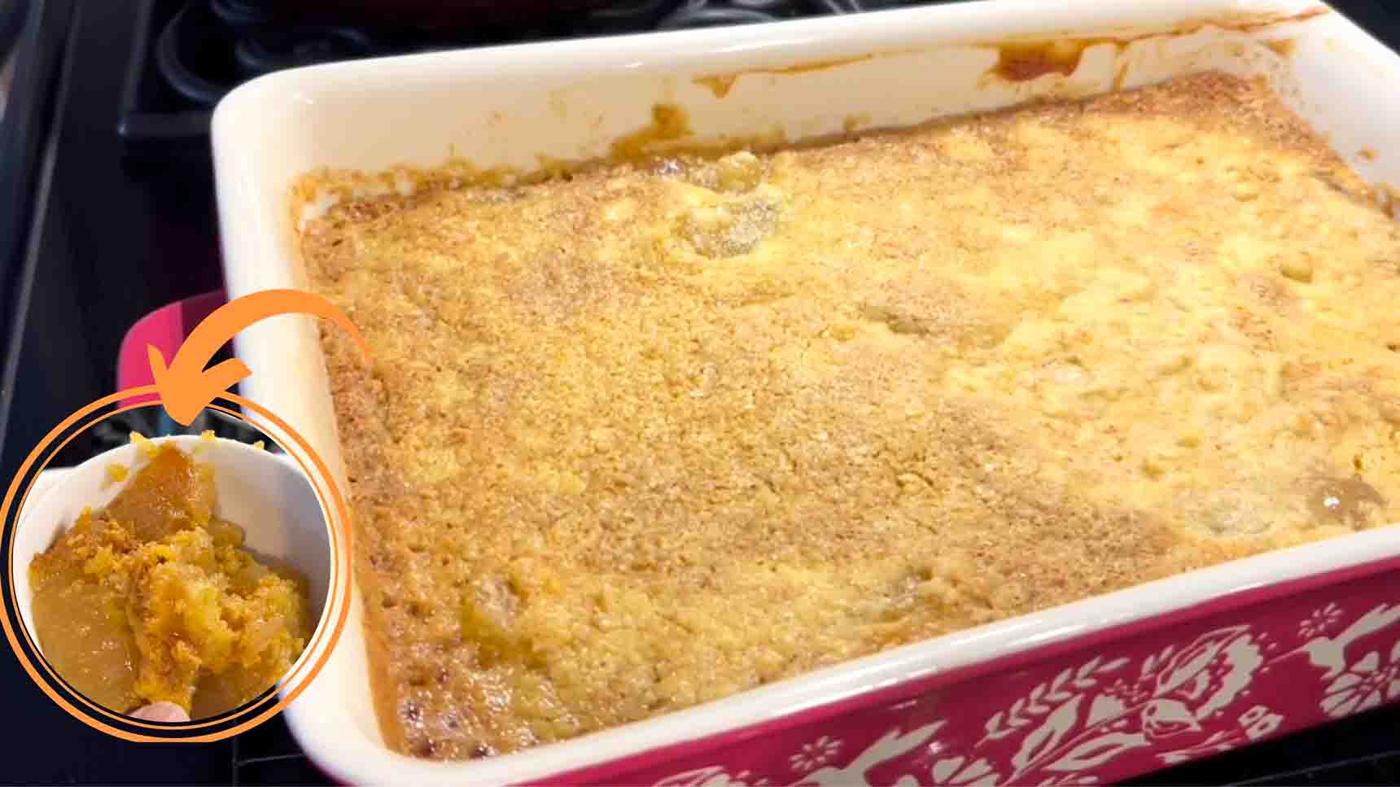 3-Ingredient Apple Dump Cake Recipe