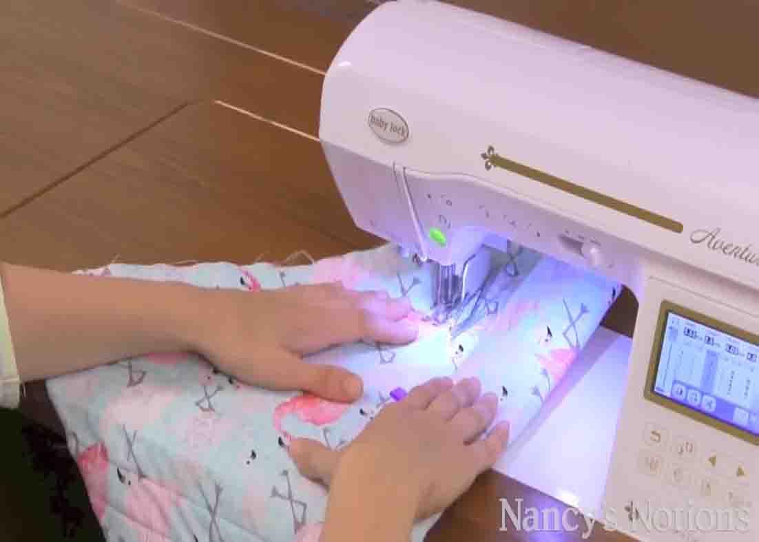 Sewing the double-faced quilted fabric