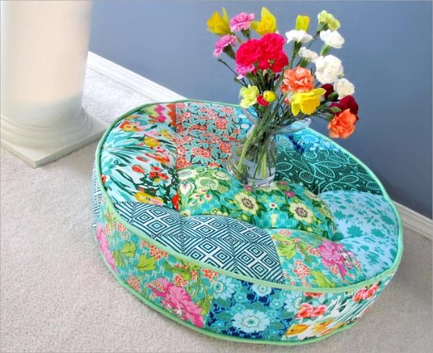 Tufted Round Patchwork Floor Cushion, a thoughtful handmade gift, and warmth that a bare corner was missing