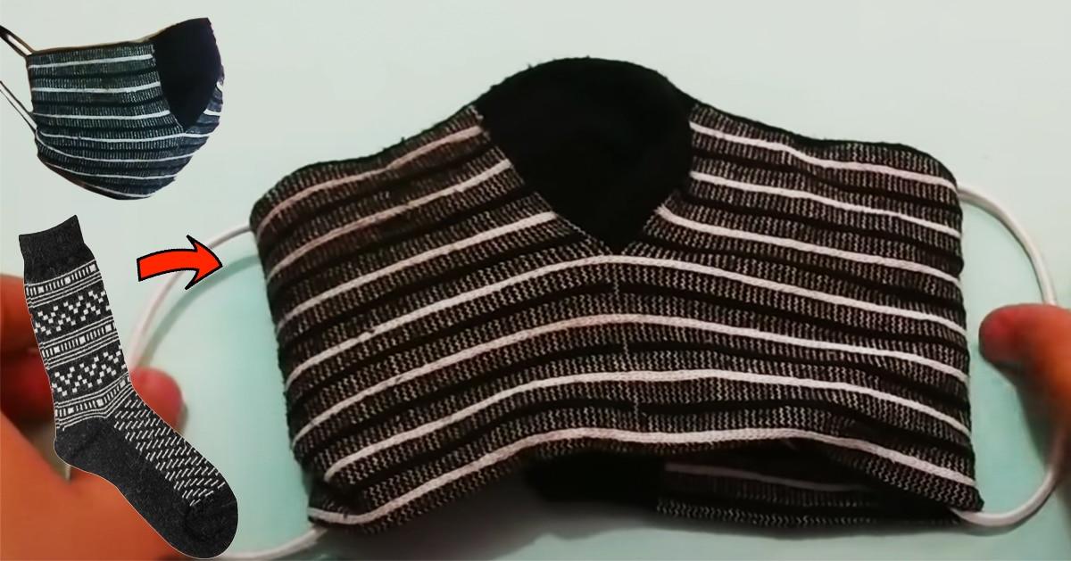 No-Sew DIY Instant Sock Face Mask