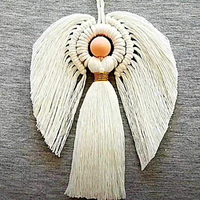 How To Make A Macrame Angel - DIY Christmas Ornament - Dollar Tree DIY