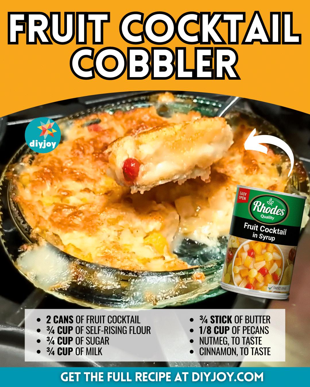 Easy Fruit Cocktail Cobbler Recipe