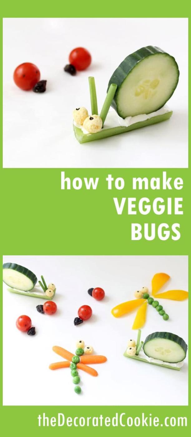 Best Recipes To Teach Your Kids To Cook - Simple Veggie Bugs - Easy Ideas To Show Children How to Prepare Food - Kid Friendly Recipes That Boys and Girls Can Make Themselves - No B