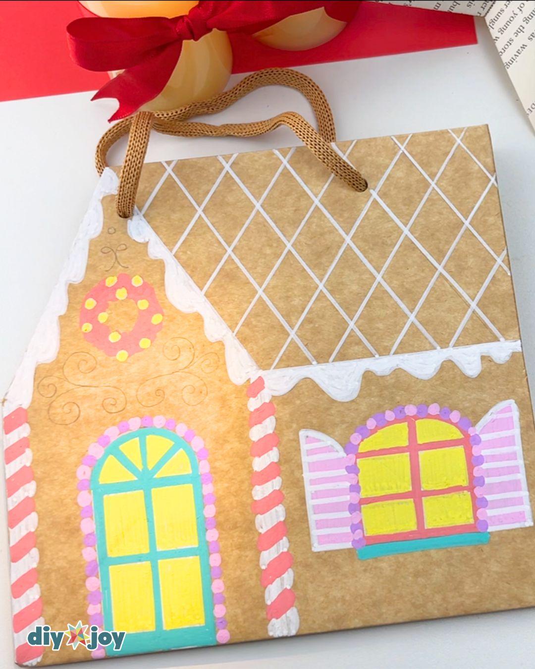Homemade Gingerbread House Paper Bag — ginger bread house bag