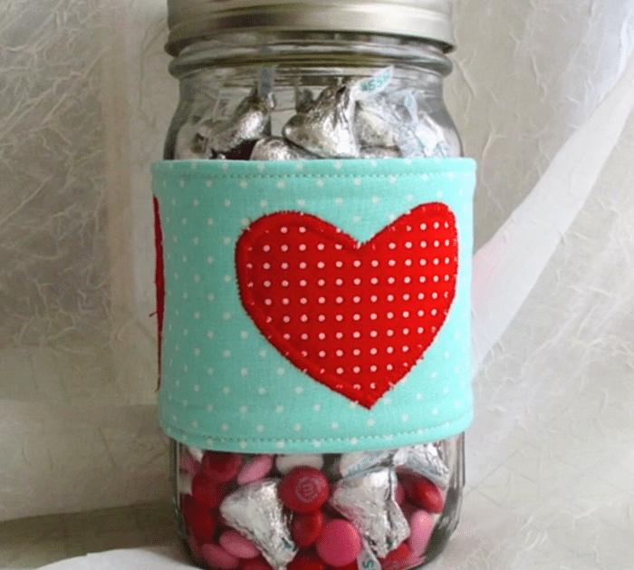 How to Make Heart Mason Jar Wrap
