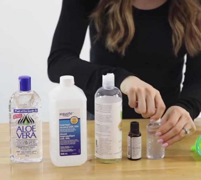 DIY alcohol hand sanitizer gel tutorial