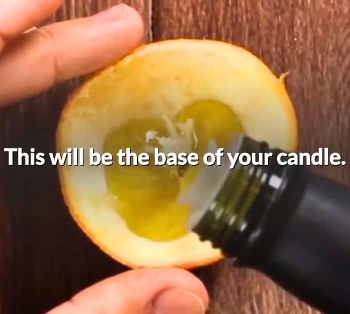 DIY Natural Scented Candle Oranges