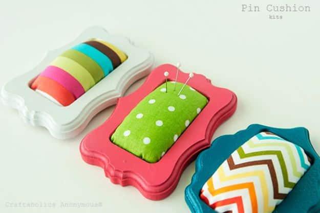 Picture Frame Pin Cushion, an idea worth saving to your favorites and a great weekend project for a beginner with basic tools