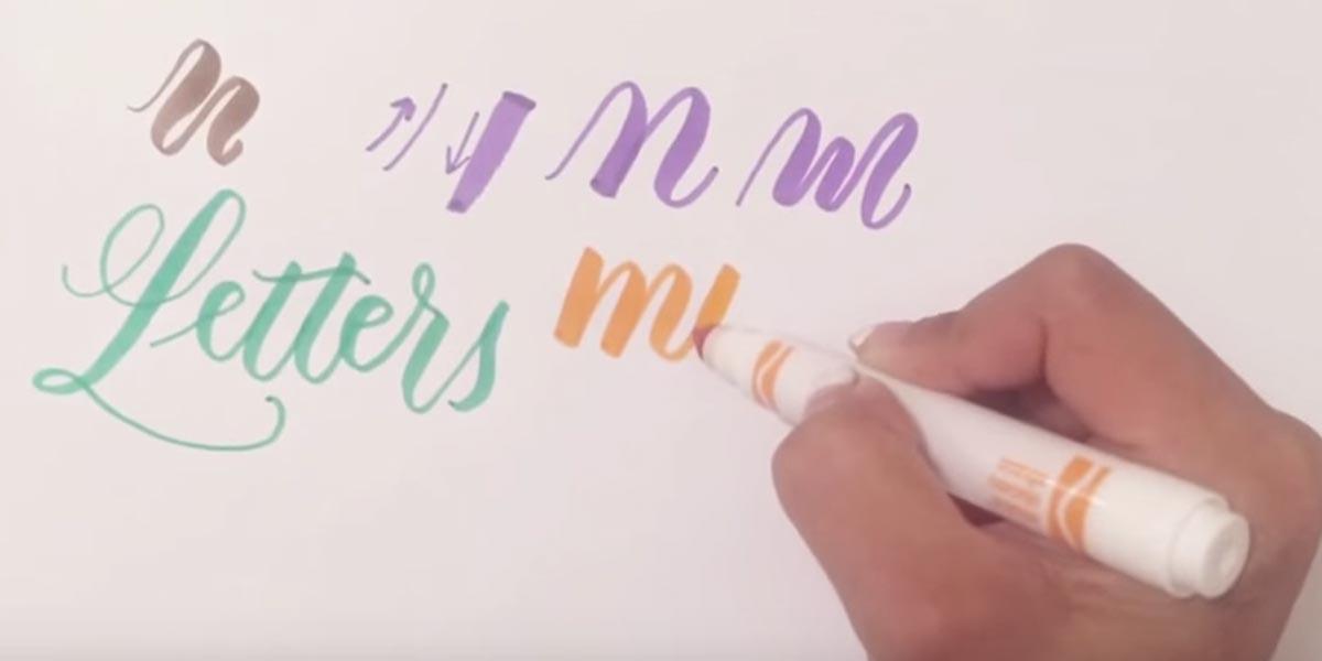 Learn How to Write Modern Brush Calligraphy With Crayola Markers