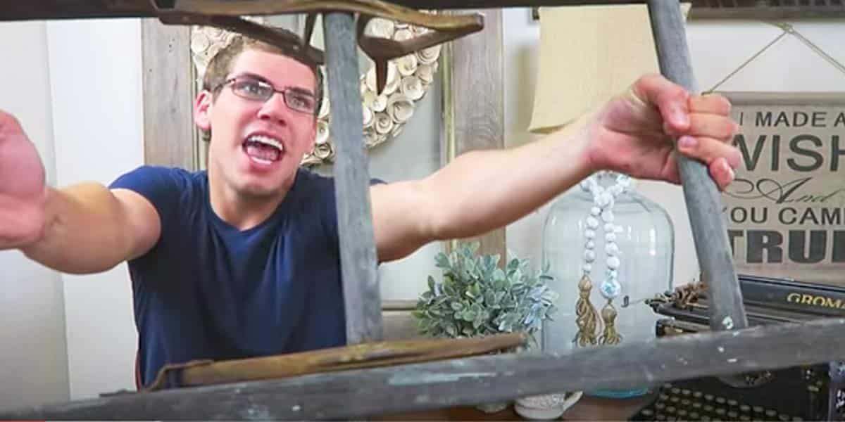 If You Like Farmhouse Decor Watch What He Does With An Old Ladder And Buckets!