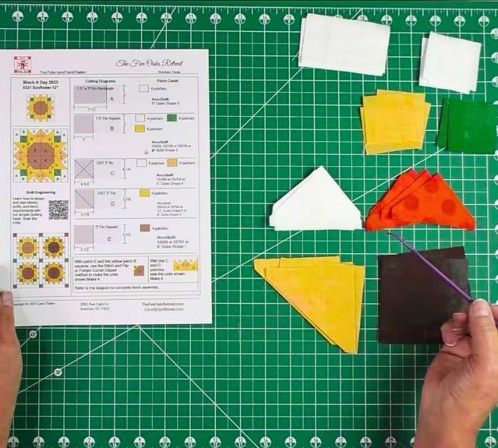 Easy to Make Sunflower Quilt Block