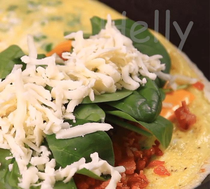 Super Quick Breakfast Quesadillas cheesy bacon