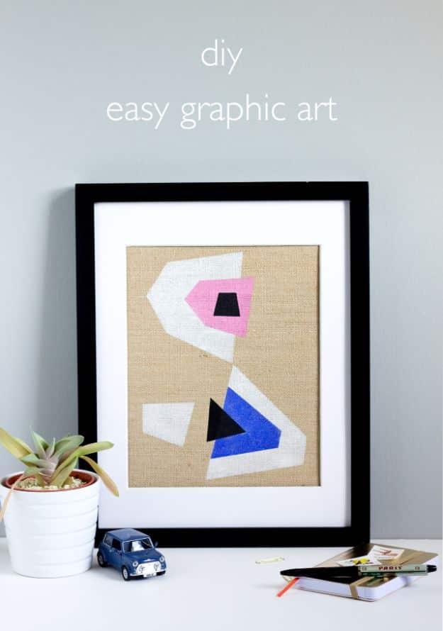 DIY Easy Graphic Art, a charming touch that upgrades the space instantly and a look the whole room benefits from