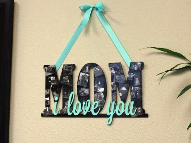 Mother's Day Collage Sign, great for a first time gift maker to attempt and one worth saving for later