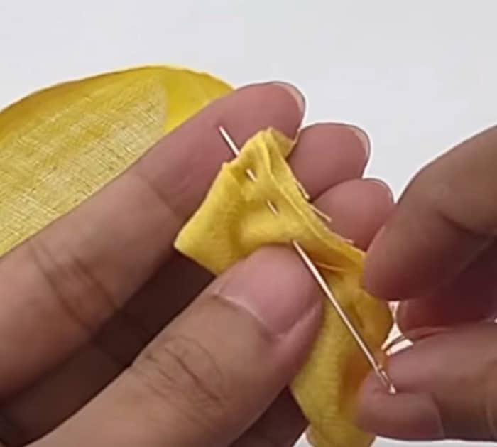 Make a DIY Fabric Flower out of fabric scraps