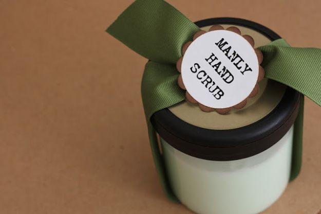 Manly Hand Scrub, quick enough to finish the night before the big day and a present that beats another impersonal card