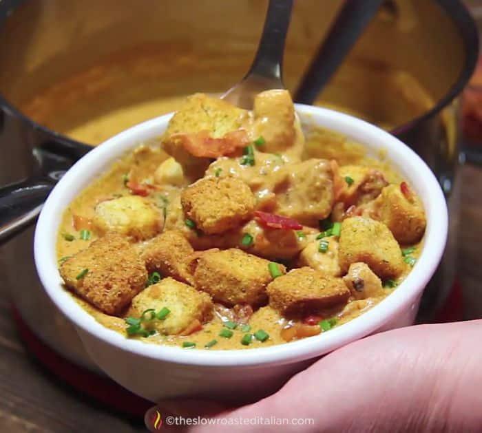 How to Make Cheesy Bacon and Beer Soup with Chicken