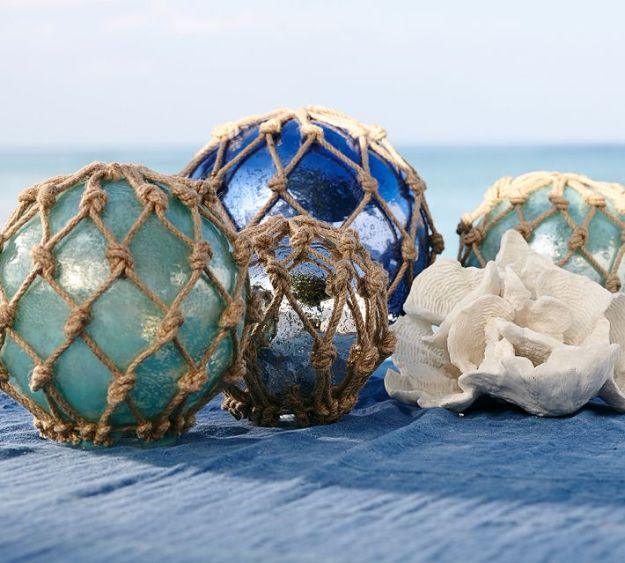 Large Glass Buoys DIY, quick enough to finish before nap time and a result that outshines anything mass produced