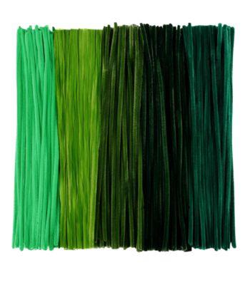 green pipe cleaners