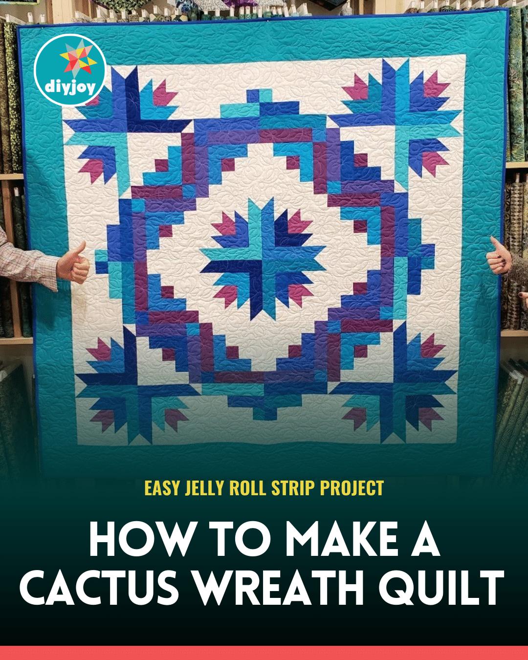 Easy Cactus Wreath Quilt Tutorial