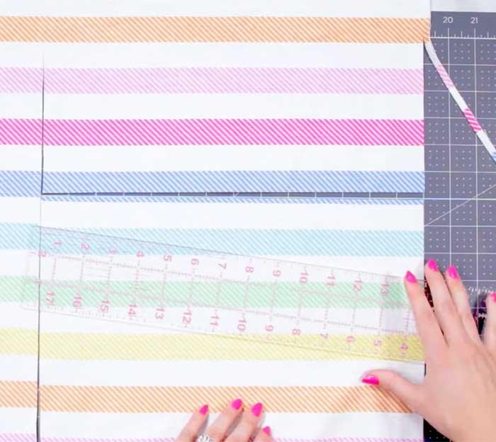 Cut Fabric For DIY Pillow Cover - Sewing Projects