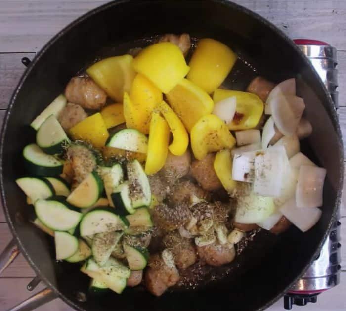 Easy To Make Sausage & Veggie Skillet