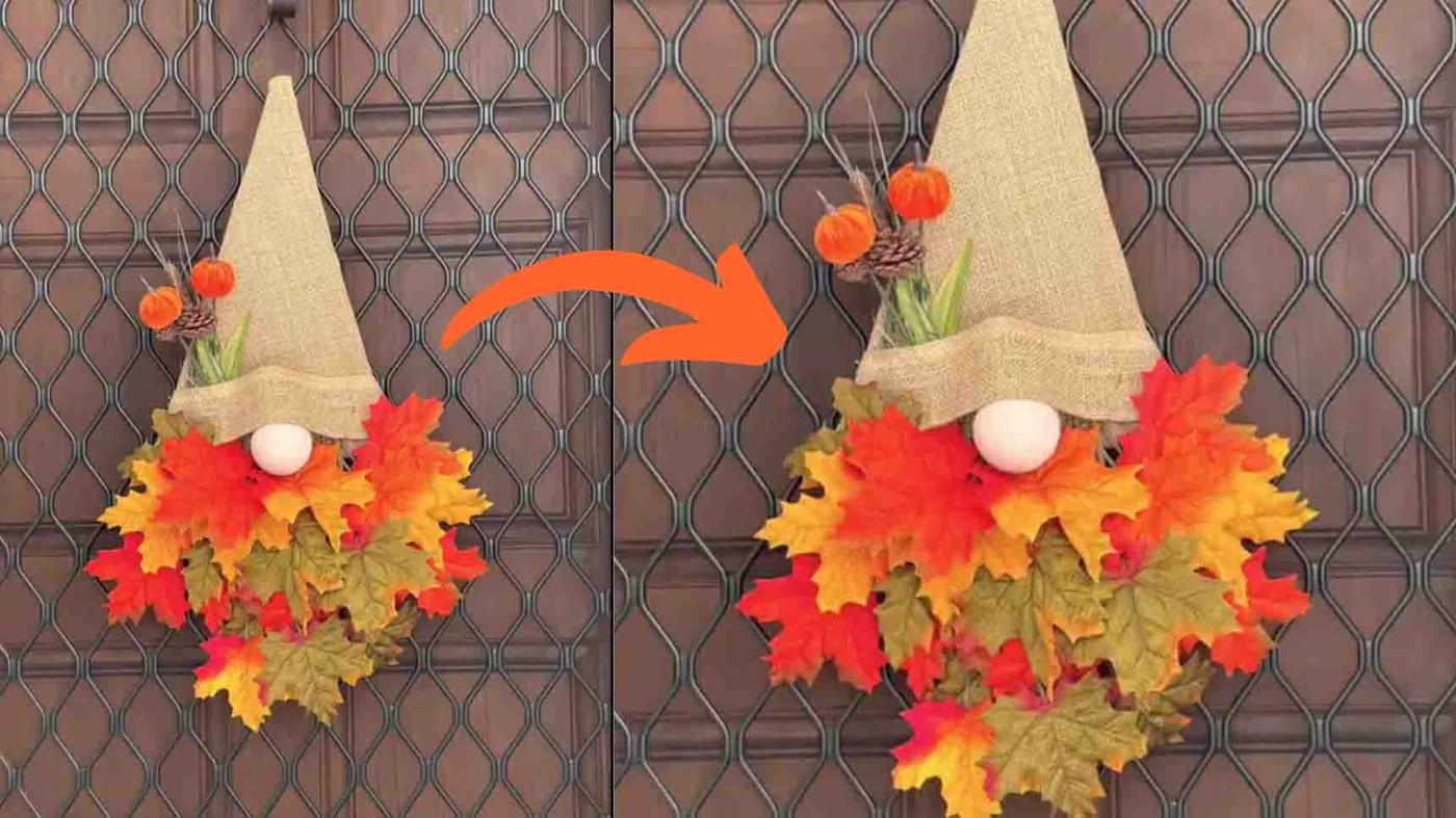 Gnome Wreath Decor For Fall Tutorial