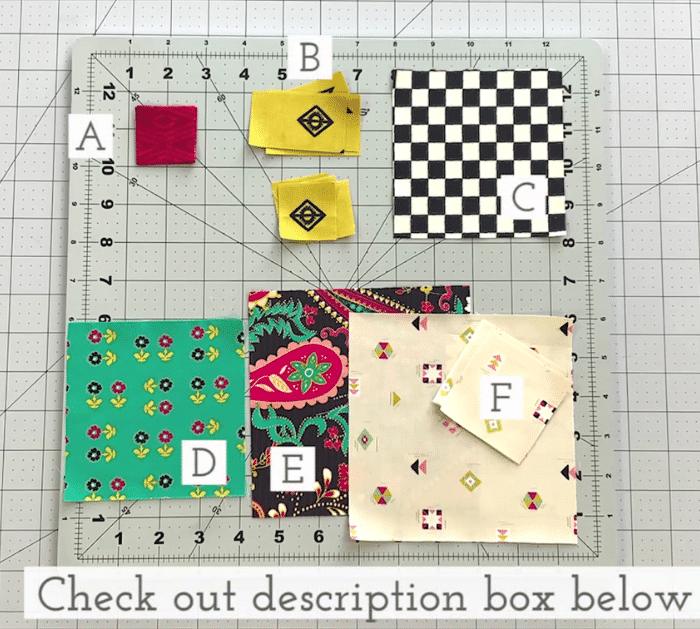 Materials for Continental Quilt Block