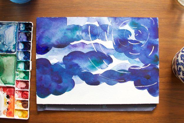 Watercolor Tutorials and Techniques - Watercolor Tutorial Night Sky - How To Paint With Watercolor - Make Watercolor Flowers, Ocean, Sky, Abstract People, Landscapes, Buildings, An