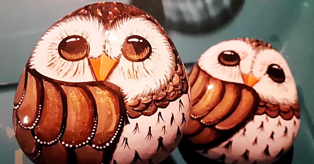 How To Paint Owl Rocks