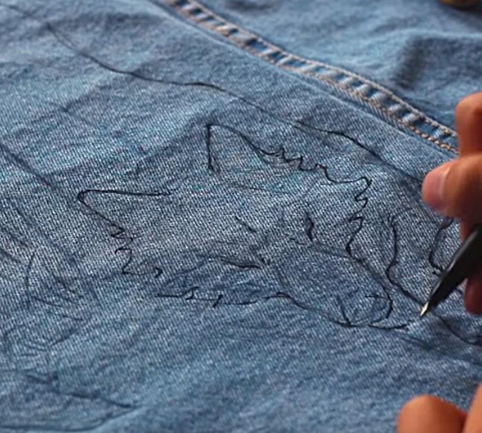 Learn to paint a denim jacket customize denim