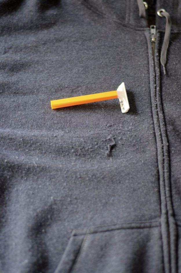 Shave Those Pills Off Your Clothes, a simple idea that makes a real difference and an affordable way to try something new