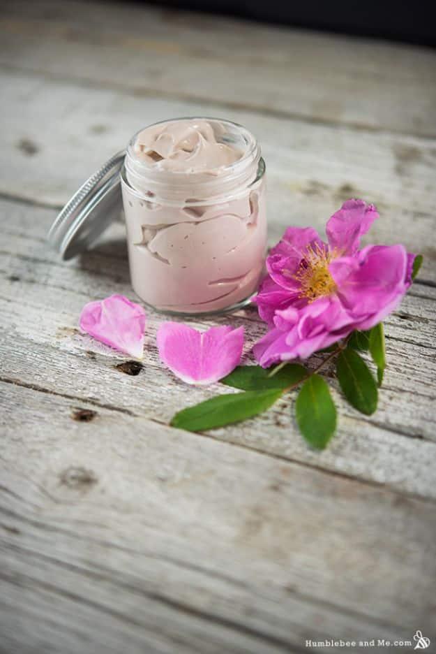 Silken Rose and Green Tea Lotion, a natural skincare formula, quick enough to whip up before a shower