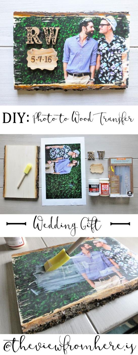 Photo-to-Wood Transfer Wedding Gift, easy enough for a first try at home and worth trying for a special occasion