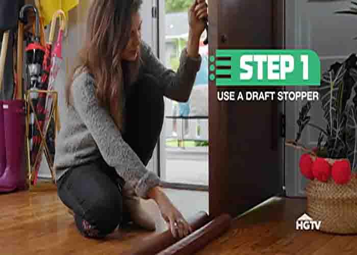 Using a draft stopper to save up on energy during winter