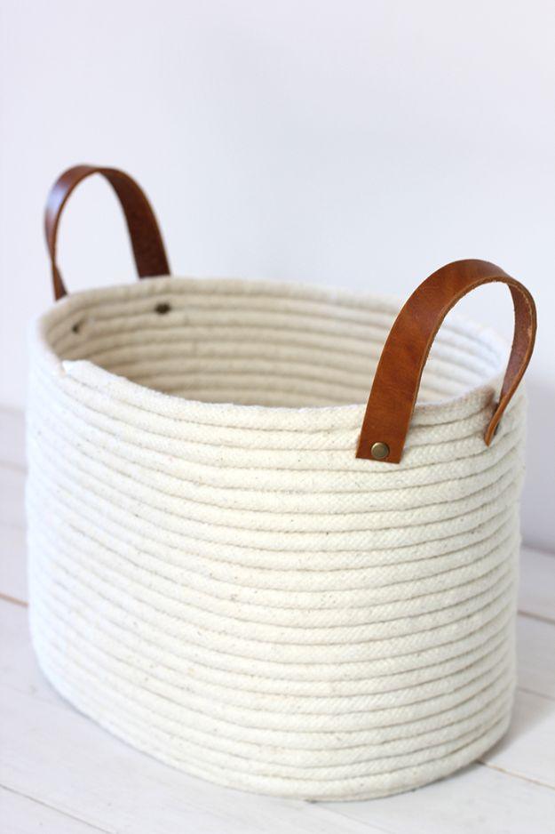 DIY No-Sew Rope Coil Basket, a cozy handmade touch that beats a store bought version and a favorite pick from this roundup