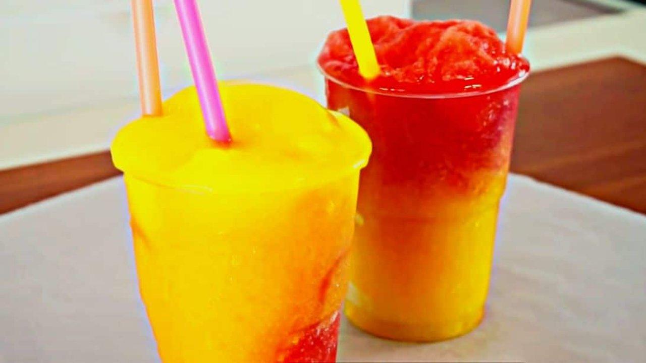 3-Ingredient Ombre Fruit Slushies Recipe