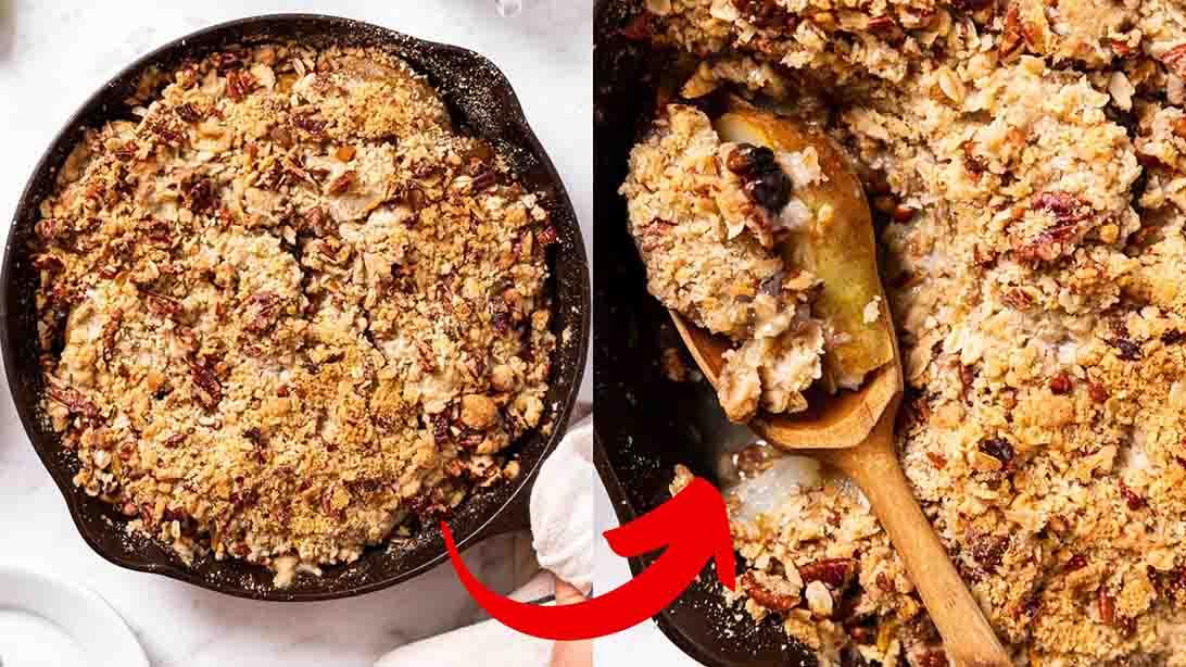 Easy Skillet Pear Crisp Recipe