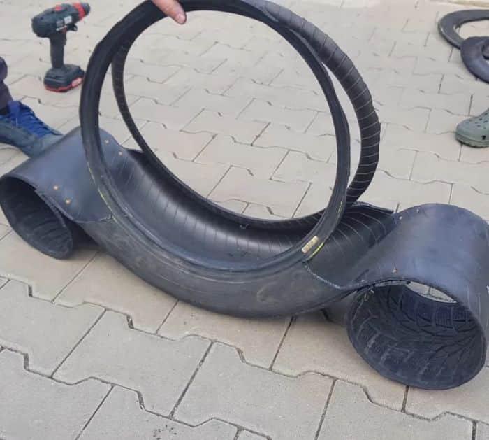 Easy Recycled Tire Project Idea