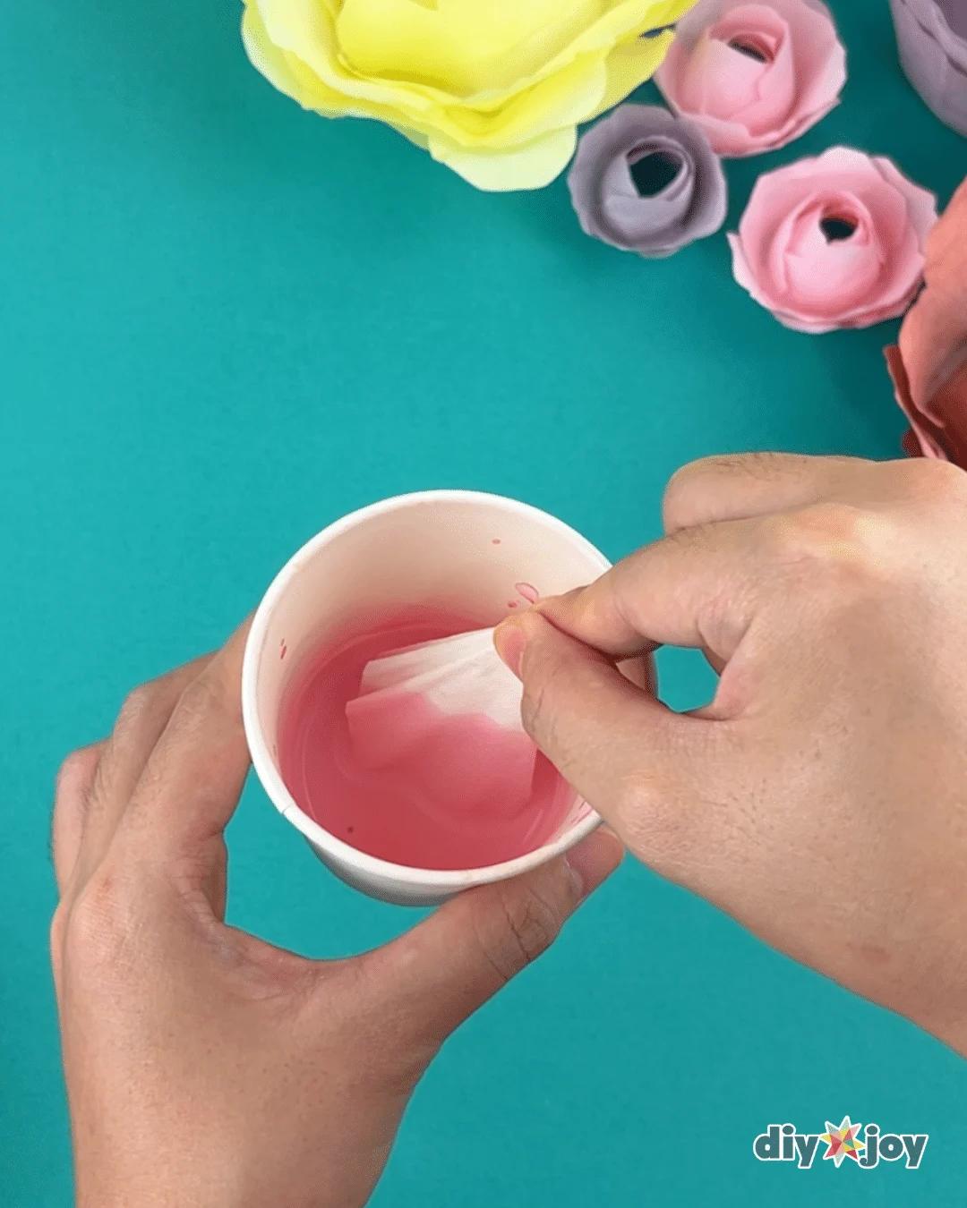 Coffee Filter Flowers — how to make flowers out of coffee filters
