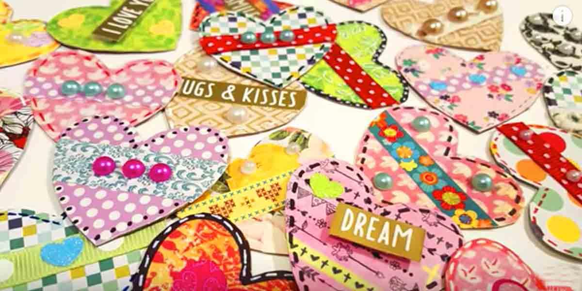 Watch How Easily She Makes Lovely Heart Embellishments Using Scraps And Stash!