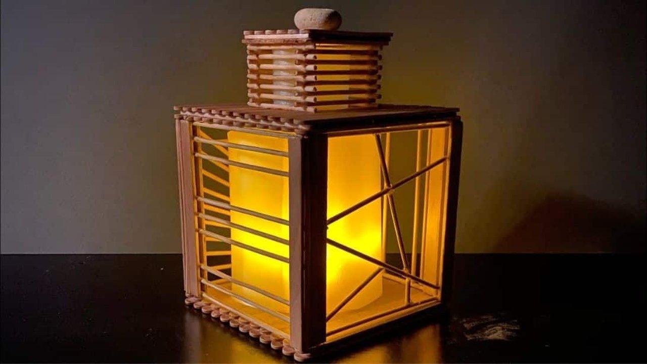 DIY Popsicle Sticks Lantern Tutorial