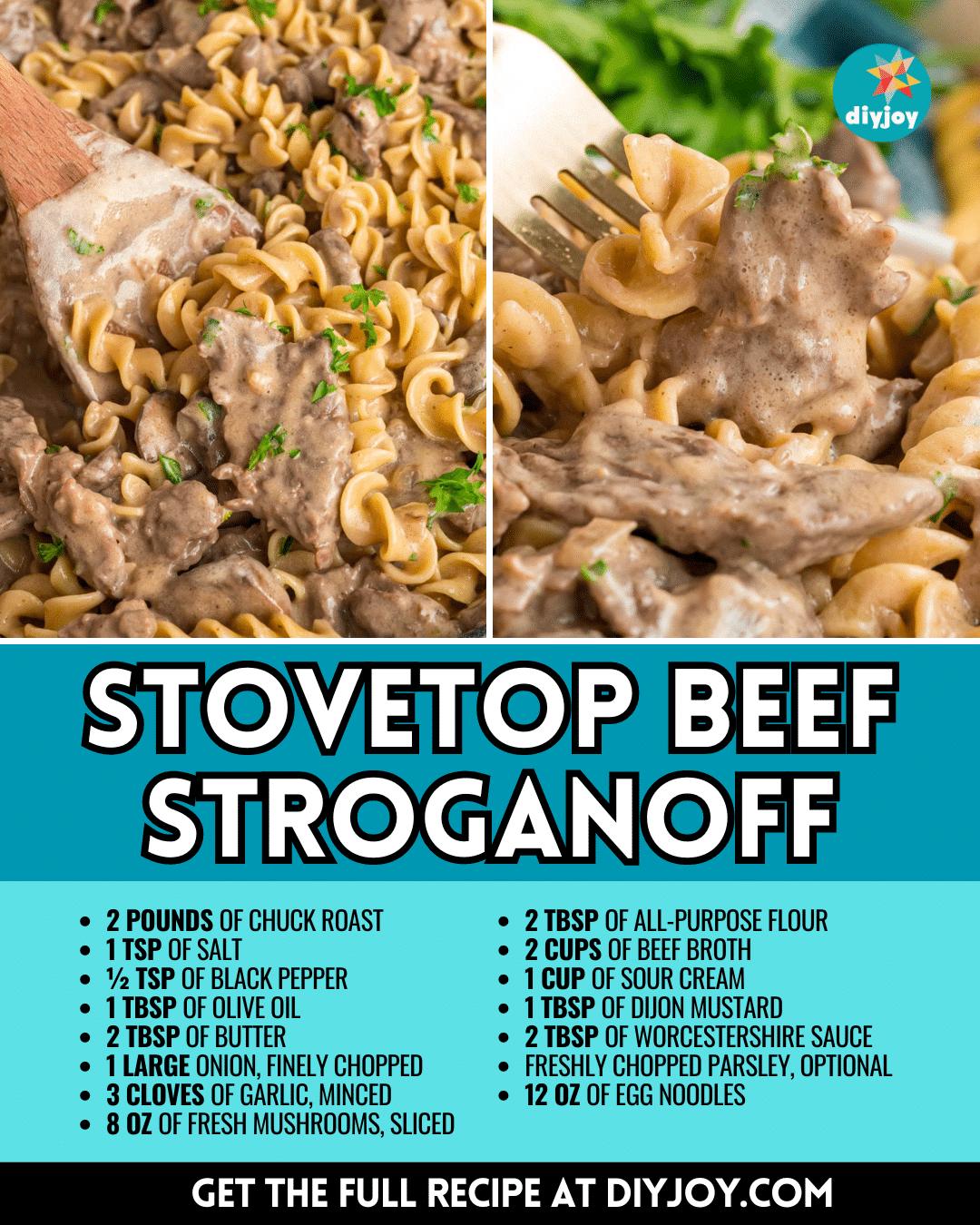 Easy Stovetop Beef Stroganoff Recipe