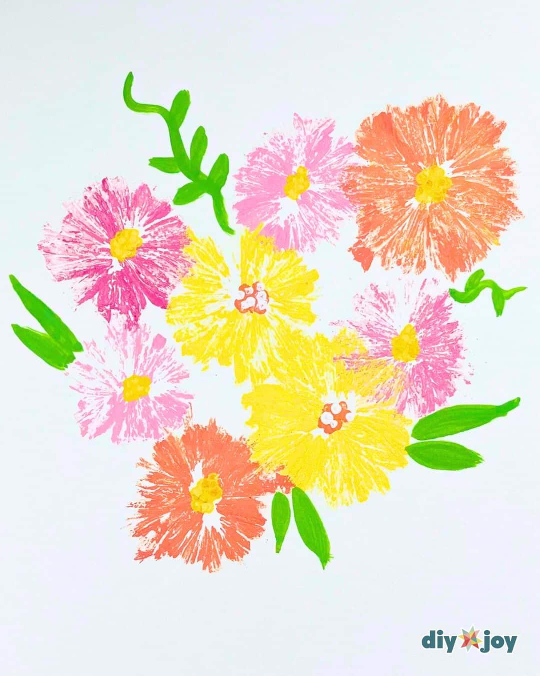 Flowers Plastic Bag — easy flower painting projects for kids